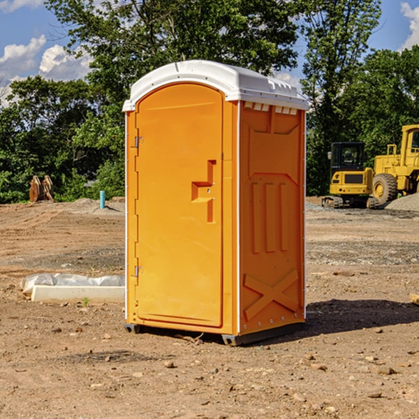 how often are the porta potties cleaned and serviced during a rental period in Falcon MO